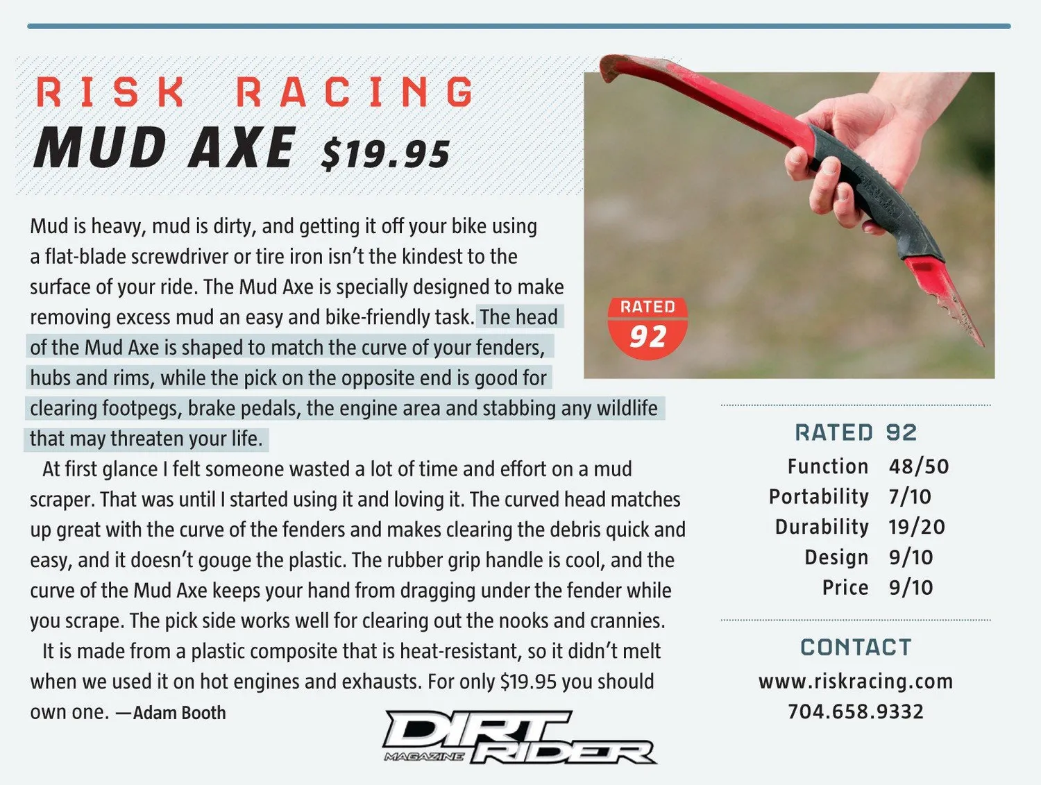 RISK RACING MudAxe škrabka na blato