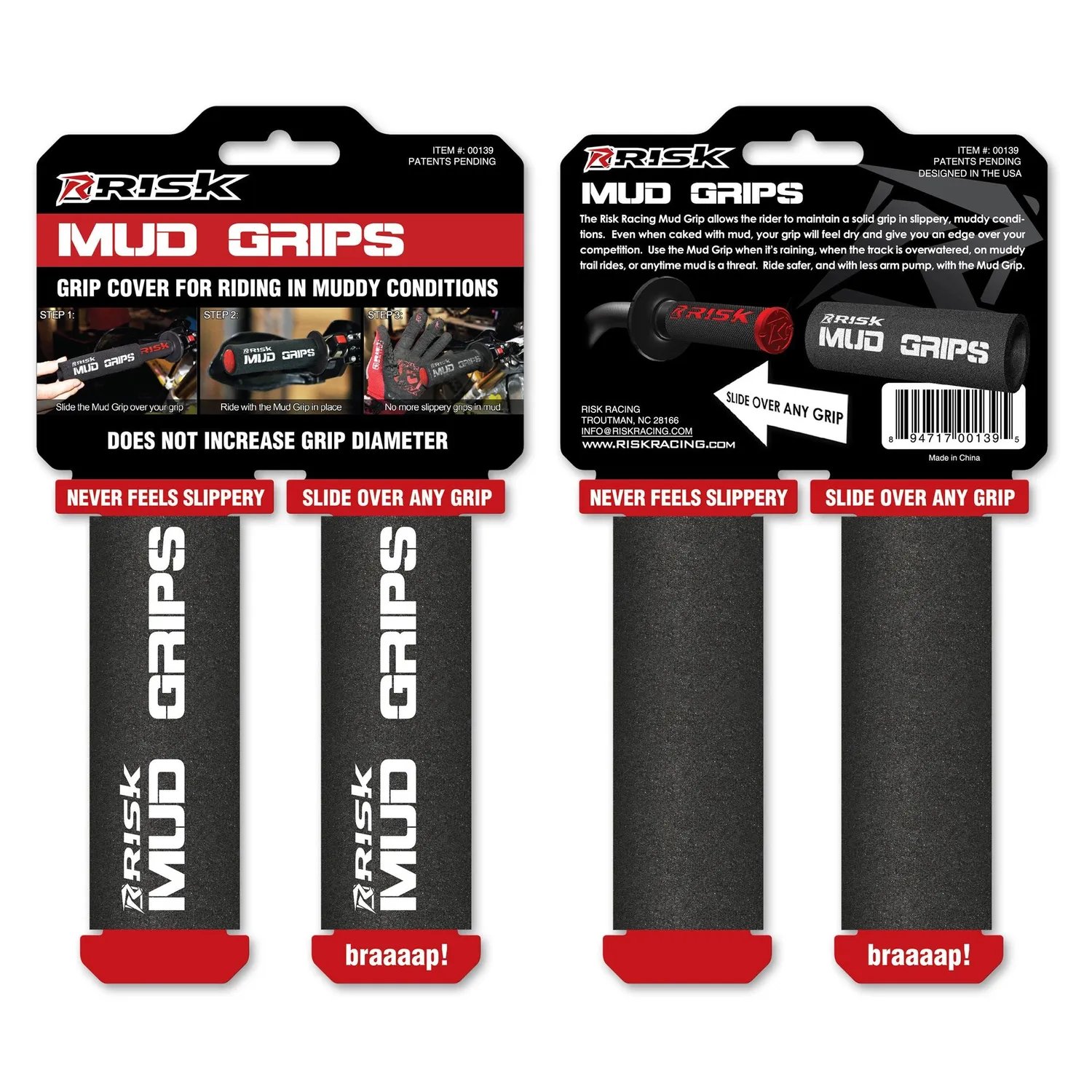 Risk Racing Mud Grips návleky na gripy pár