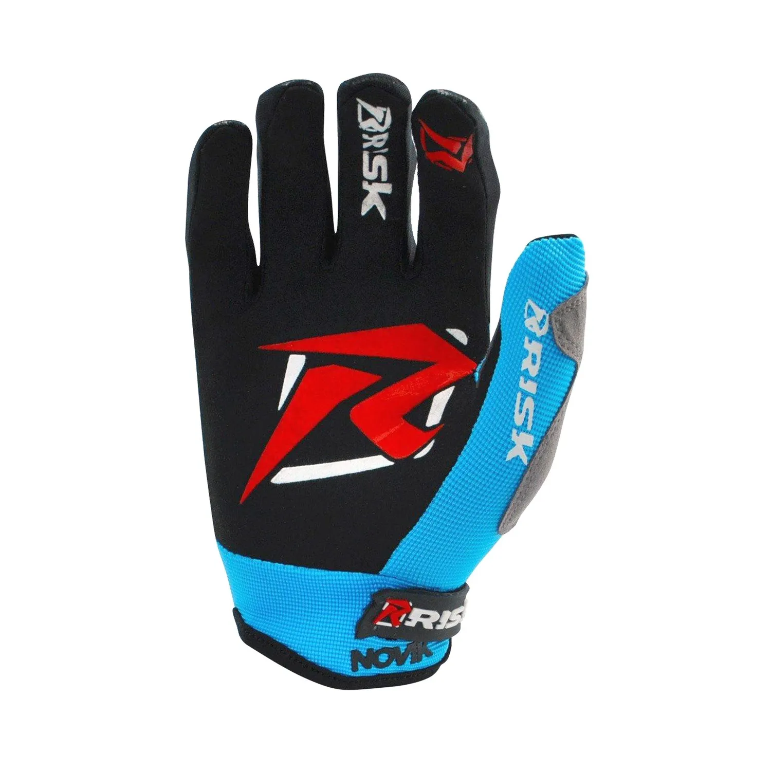 Risk Racing Ventilate motocyklové rukavice modro-oranžové priedušné