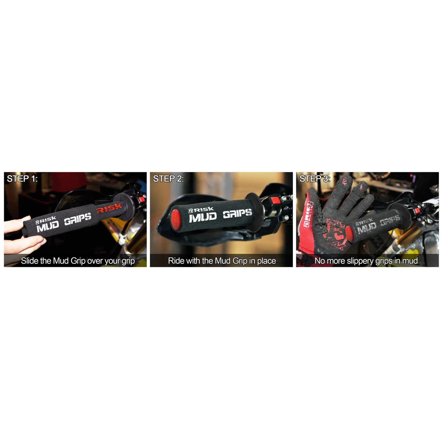 Risk Racing Mud Grips návleky na gripy pár