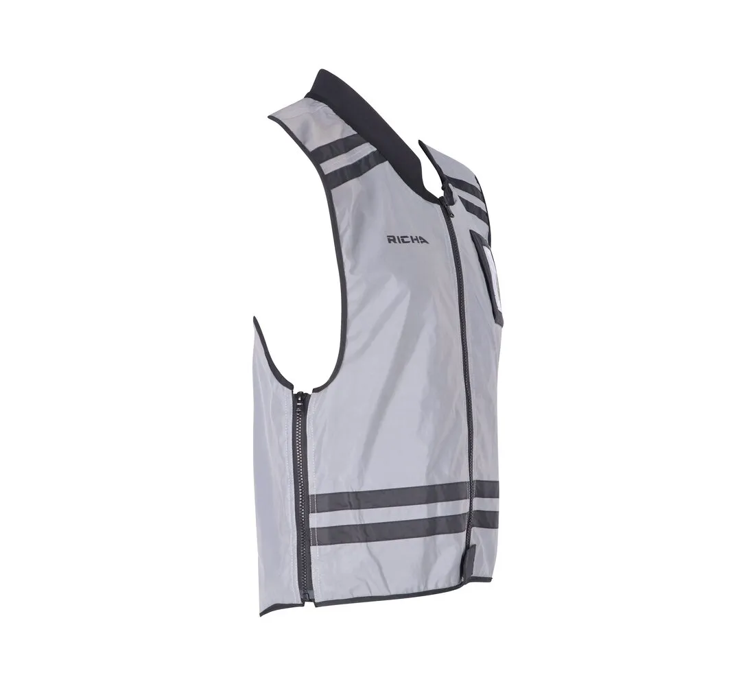 Richa Safety Flare reflexna vesta moto strieborna