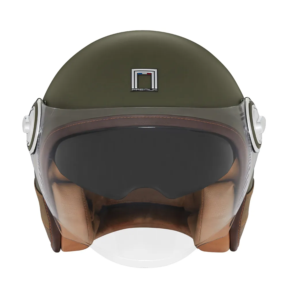 Nox Premium Heritage Cuir jet prilba ECE 22.06