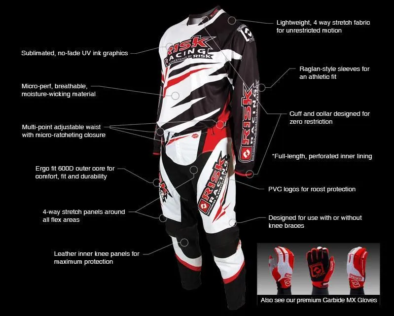 Risk Racing Vector MX dres motokrosový ľahký