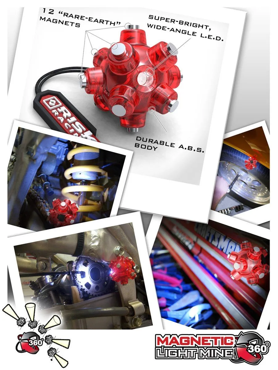 RISK RACING Magnetic Light Mine LED svetlo s magnetom