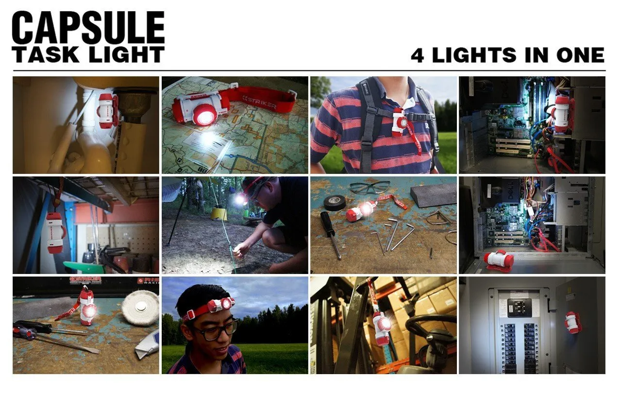RISK RACING Capsule 4 v 1 LED baterka a čelovka
