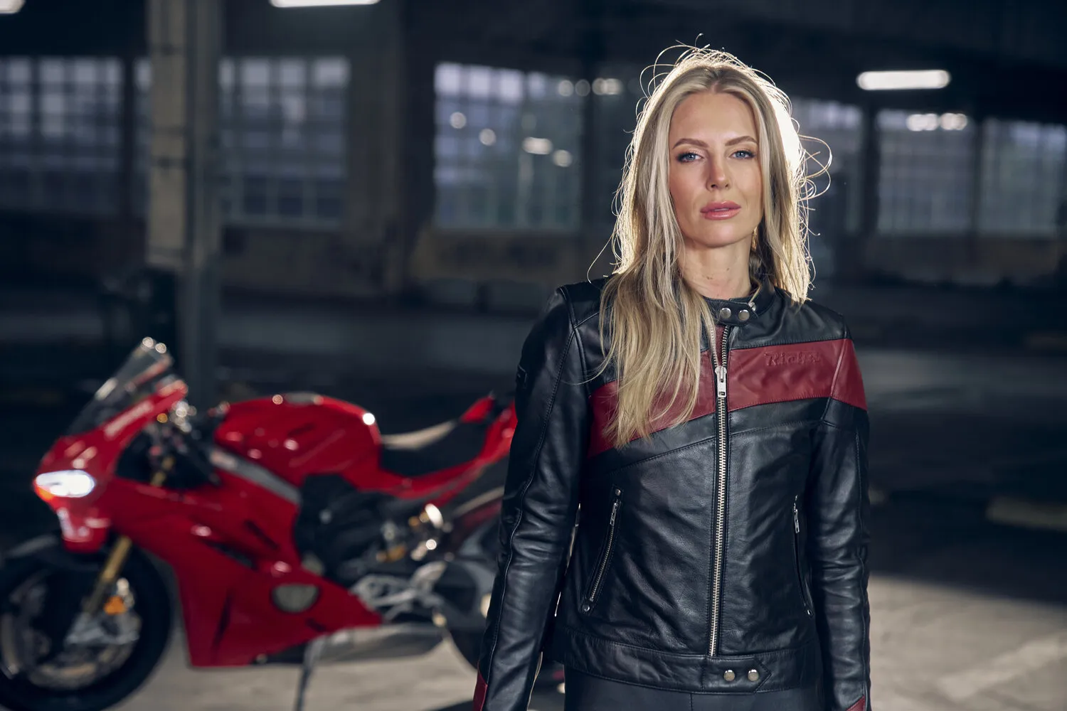 Richa Paige dámska kožená moto bunda retro D3O
