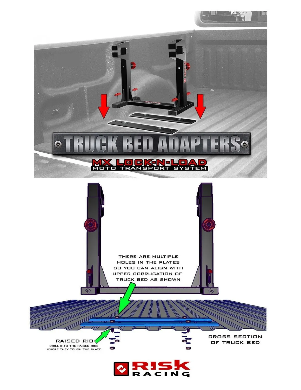 RISK RACING Lock-N-Load Truck montážne platne