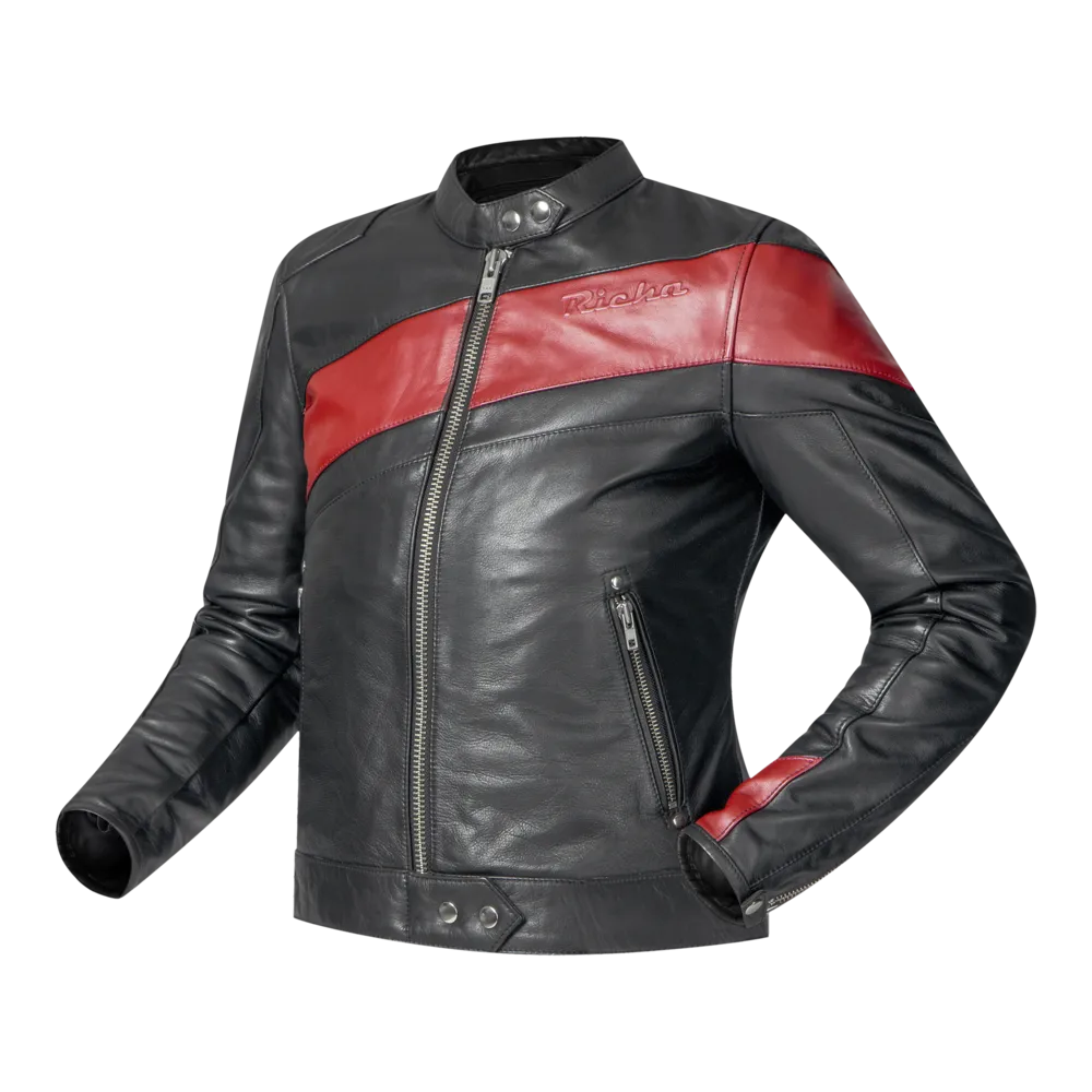 Richa Paige dámska kožená moto bunda retro D3O