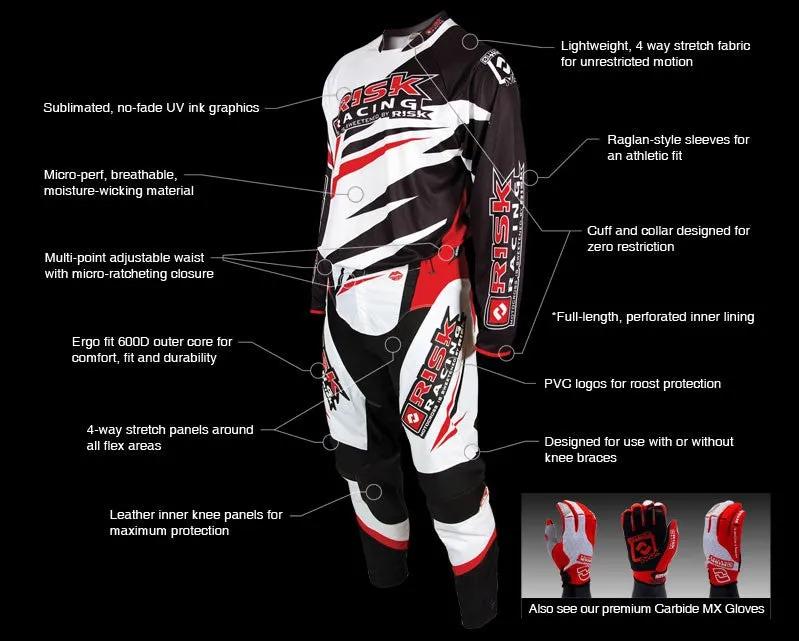 Risk Racing Vector MX motokrosové nohavice