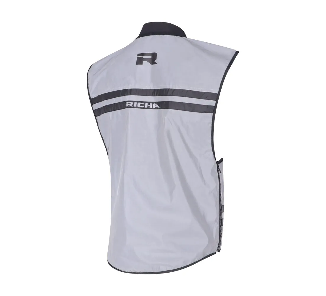 Richa Safety Flare reflexna vesta moto strieborna