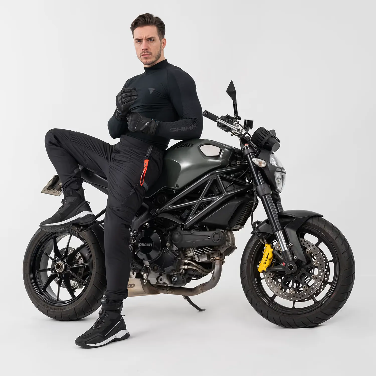 SHIMA Akira motocyklové joggery unisex